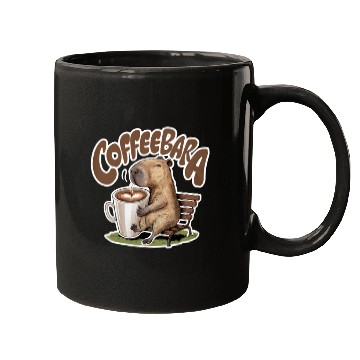 Discover Coffeebara Capybara Coffedrinker Mugs