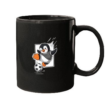 Discover Penguin Playing Soccer Cartoon Fun Mugs