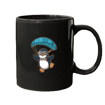 Discover Skydiving Penguin Adventure Mugs