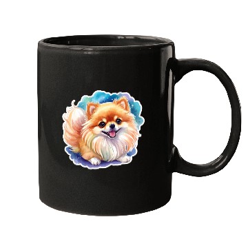 Discover Pomeranian Watercolor Mugs