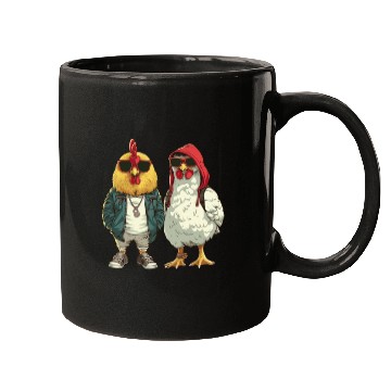 Discover Cool chickens in modern streetwear Mugs