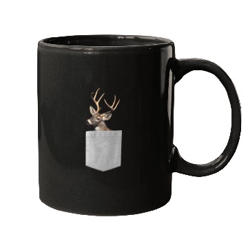 Discover Deer In Your Pocket Mugs - Funny Peeking Deer