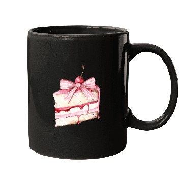 Discover Cake with a pink bow Mugs