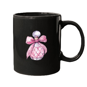 Discover Quilted Perfume Bottle with a Pink Bow Mugs