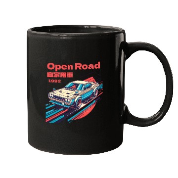 Discover Retro Racing Car Japan Mugs