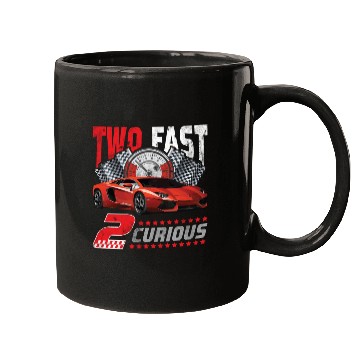 Discover Two Fast 2 Curious Racing 2nd Birthday Mugs