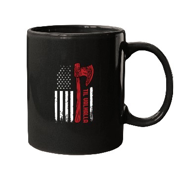 Discover American Viking Axe Flag Til Valhalla Norse Mugs
