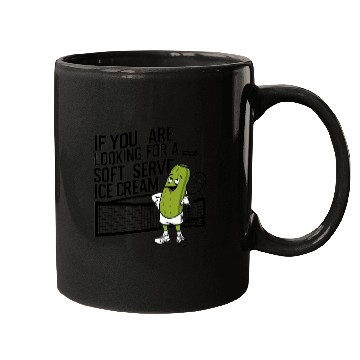 Discover pickle character plays tennis Mugs