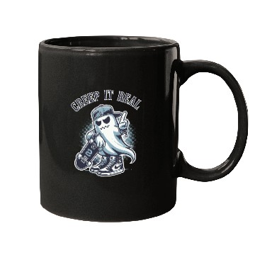 Discover Cool Halloween Ghost with Skateboard Creep It Real Mugs