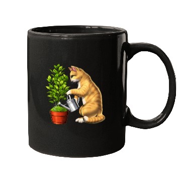 Discover Cat Watering Plants Mugs