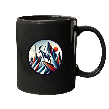 Discover Abstract mountain goat Mugs