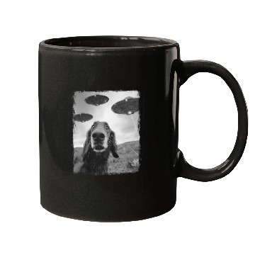 Discover Irish Setter Dog UFO Alien Extraterrestrial Selfie Mugs
