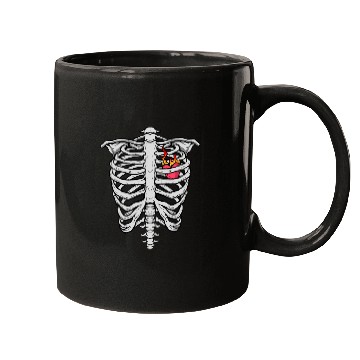 Discover Skeleton Heart Mugs