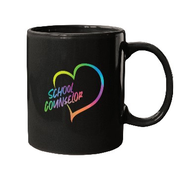 Discover School Counselor Heart Watercolor Mugs