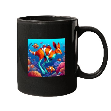 Discover The kangaroo-clown fish Mugs