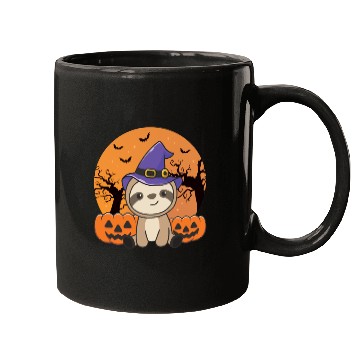 Discover Fault Witch Pumpkin Sloths Happy Halloween Mugs
