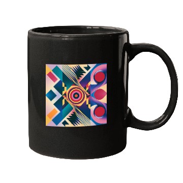 Discover Awesome Modern Geometric Pattern Throw Pillow Mugs