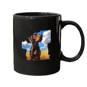 Discover German Shorthaired Pointer Watercolor Picture Mugs