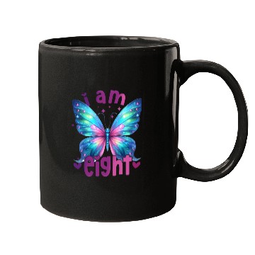 Discover 8th Birthday Butterfly 8 Years Eight Finally 8 Bir Mugs