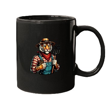 Discover Cute Tiger Farmer Mugs
