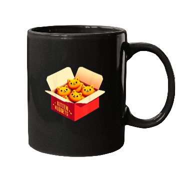 Discover Kitten Nuggets Food Pun Cat Lover Gift Chicken Nug Mugs
