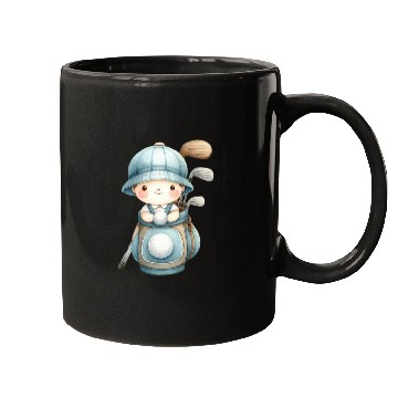 Discover Boy with a Golf Bag Mugs