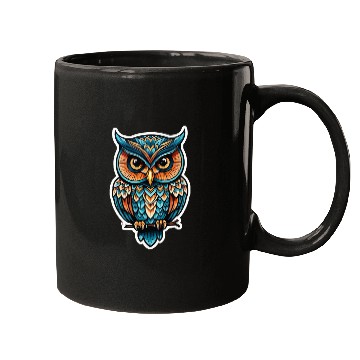 Discover Owl Neo Traditional Mugs