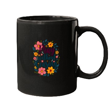 Discover Pray Without Ceasing Christian Quote Floral Flower Mugs