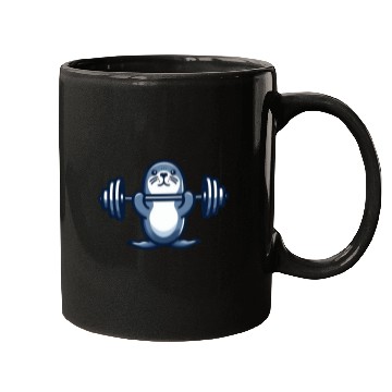 Discover Seal dumbbell gym fitness workout training Mugs