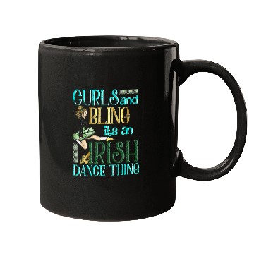 Discover Curls And Bling Irish Dance Thing Dancer Girls Mugs