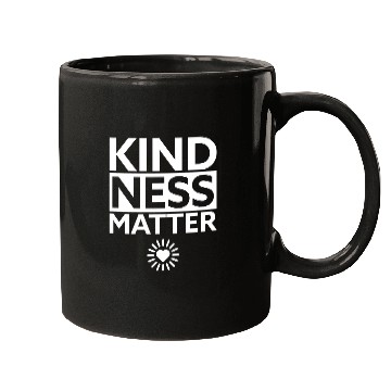 Discover Kindness Matters Positive Message Heart Design Mugs