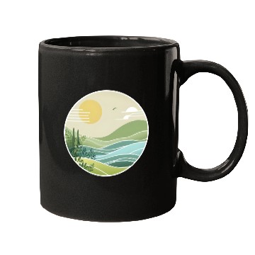 Discover The Peaceful Green Hills Mugs