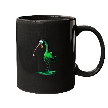 Discover Funky Green Bird Creature Mugs