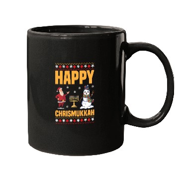 Discover Happy Chrismukkah Funny Hanukkah Christmas Santa Mugs