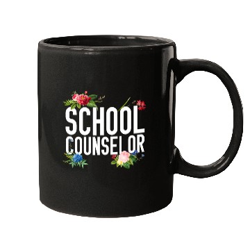 Discover School Counselor Flower Floral Mugs