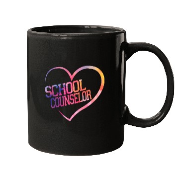 Discover School Counselor Heart Watercolor Mugs