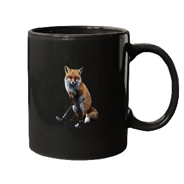 Discover Fox Playing Golf Mugs