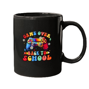 Discover Funny First Day Of School Comeback Game Over Back Mugs