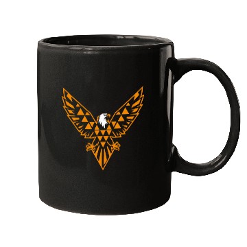 Discover Triangle Eagle with Bold Geometric Pattern Mugs