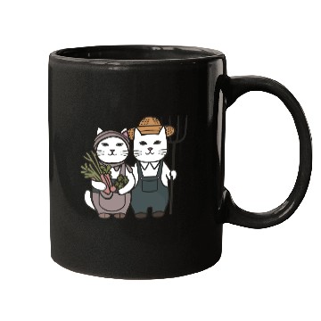 Discover Farmer Cat Feline Couple Mugs