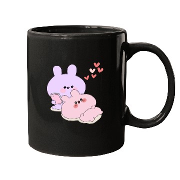 Discover Pink Chilling with Blue Mugs
