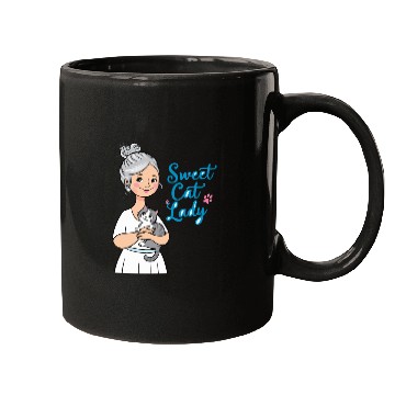 Discover sweet cat lady Mugs