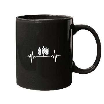 Discover Wheat Farming Heart Line Mugs