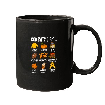 Discover God Says I Am Fall Vibes Autumn Christian Mugs