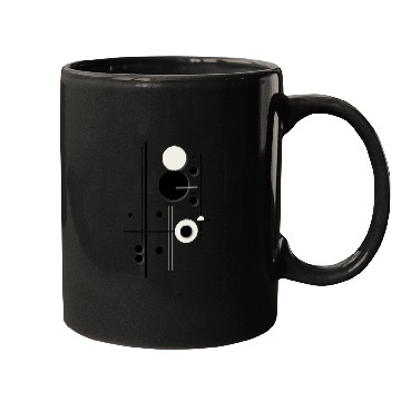 Discover Minimalist Geometric Circle Symphony Lines Mugs