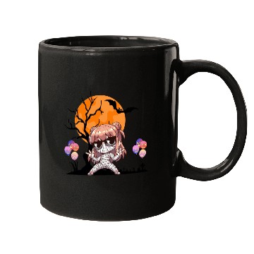 Discover Chibi Mummy Illustration for Halloween Mugs