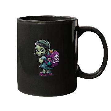 Discover Zombie Girl With Backpack - Back to School Mugs