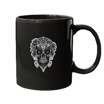Discover A abstract sugar skull Calavera Mugs