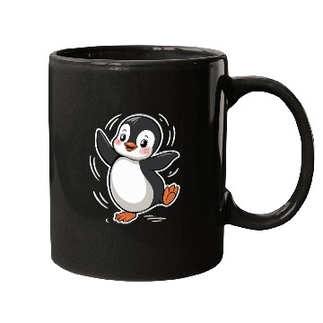 Discover Happy Dancing Penguin Cartoon Design Mugs