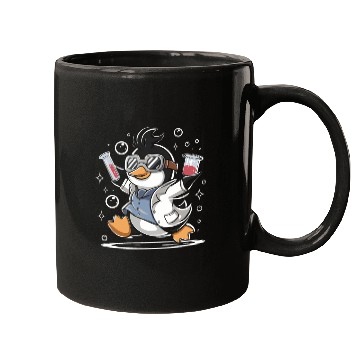 Discover Penguin Scientist Experiment Bubbles Fun Mugs